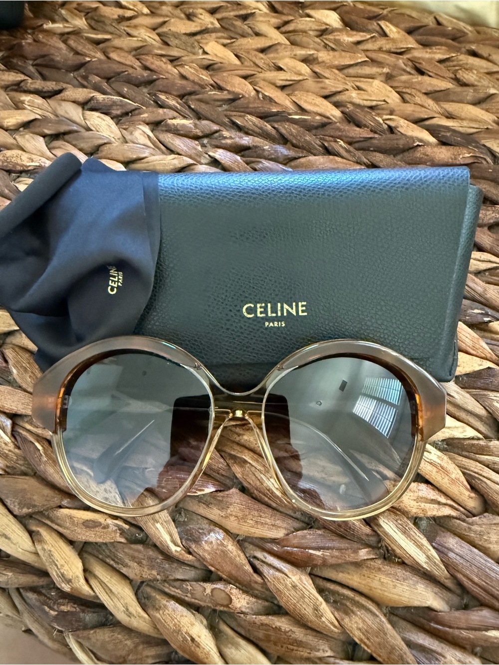 Celine Brown Gradient Round Sunglasses Triumph